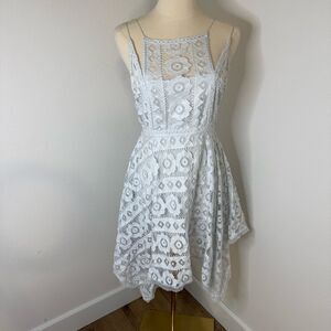 [Free People] Baby Blue Lace Mini Dress - Size 4